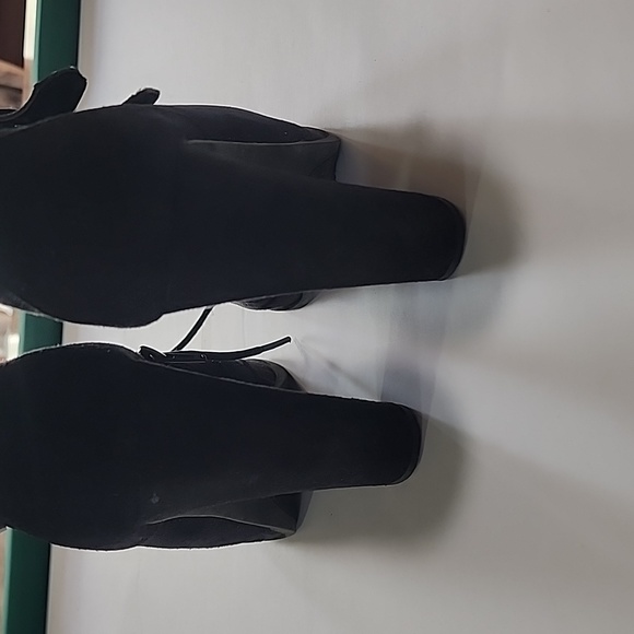 Mossimo  Black Buckle Suede Booties Sz 8.5 - Picture 3 of 12